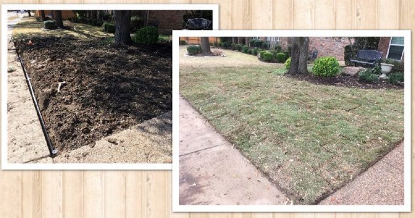 Before And After Installation Of Lawn